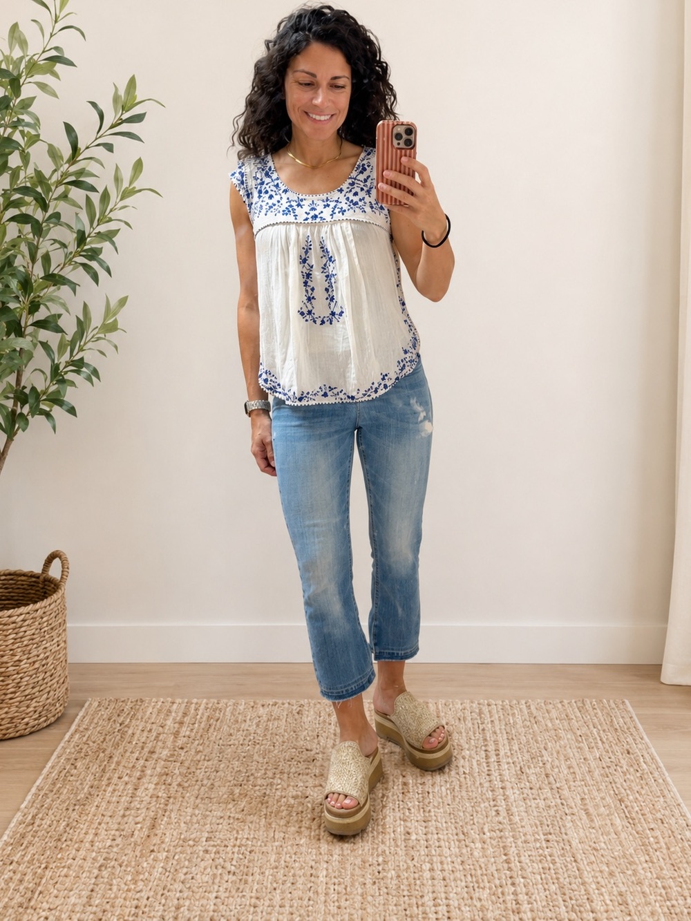 Banjara Women’s Straight-Leg Jeans in Light Blue